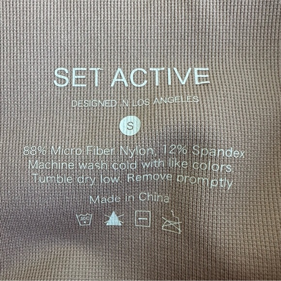 SET Active Sculptflex Leggings Seamless Ribbed 7/8 Length Amethyst Pink Small - Picture 10 of 10